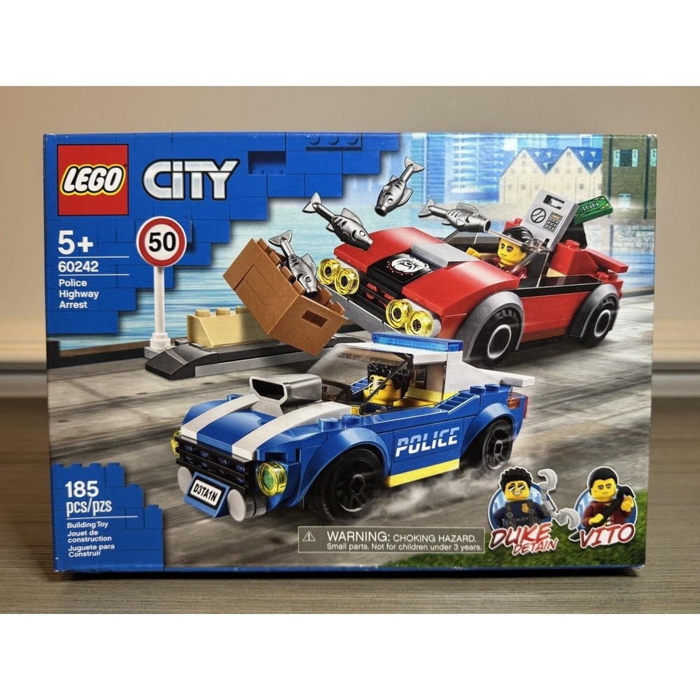 Lego City Police Highway Arrest - 185 Piece Mini Figures Vito Detain Duke SEALED
